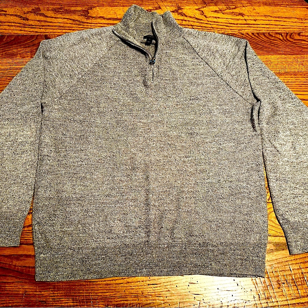 J. Crew cotton quarter zip sweater. Sz Med